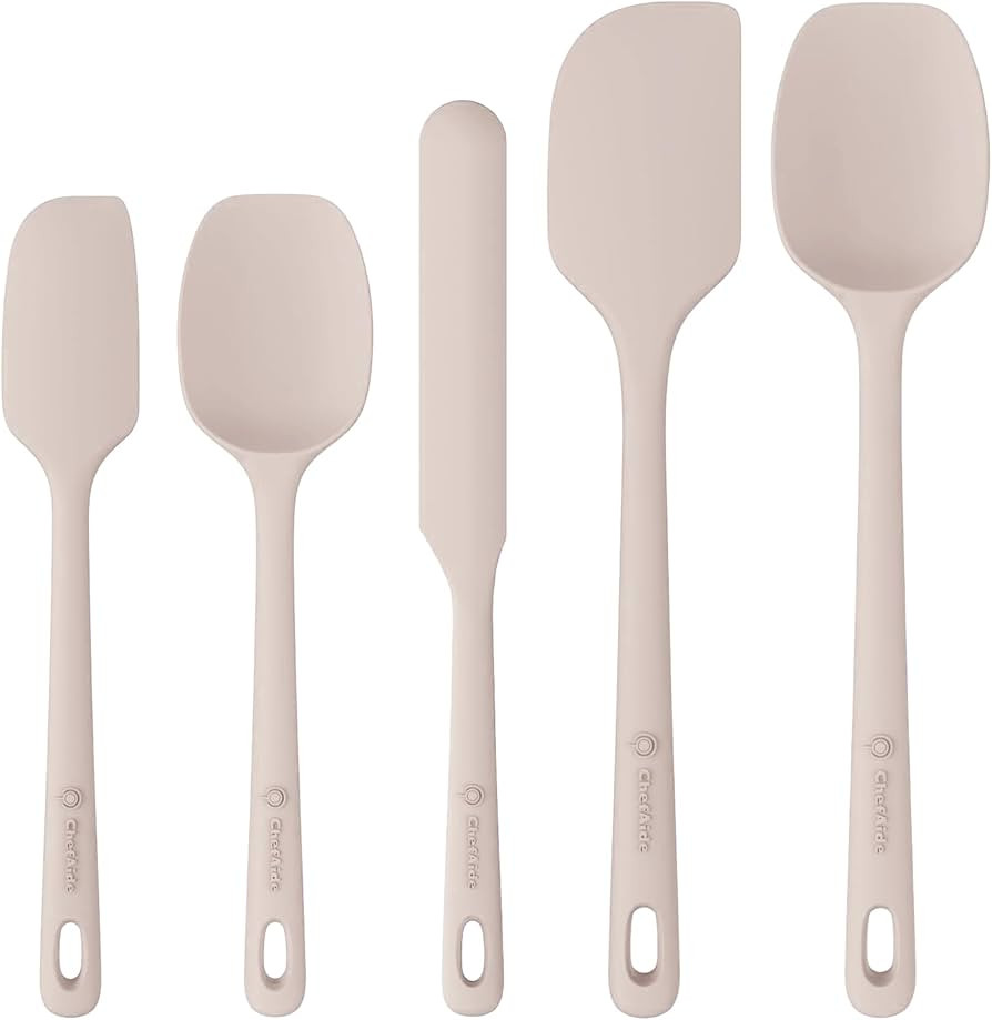 5 Pieces Silicone Spatula Set, Food Grade Rubber Spatula, Upgrade Strong Handle with Ergonomic Gr... | Amazon (US)