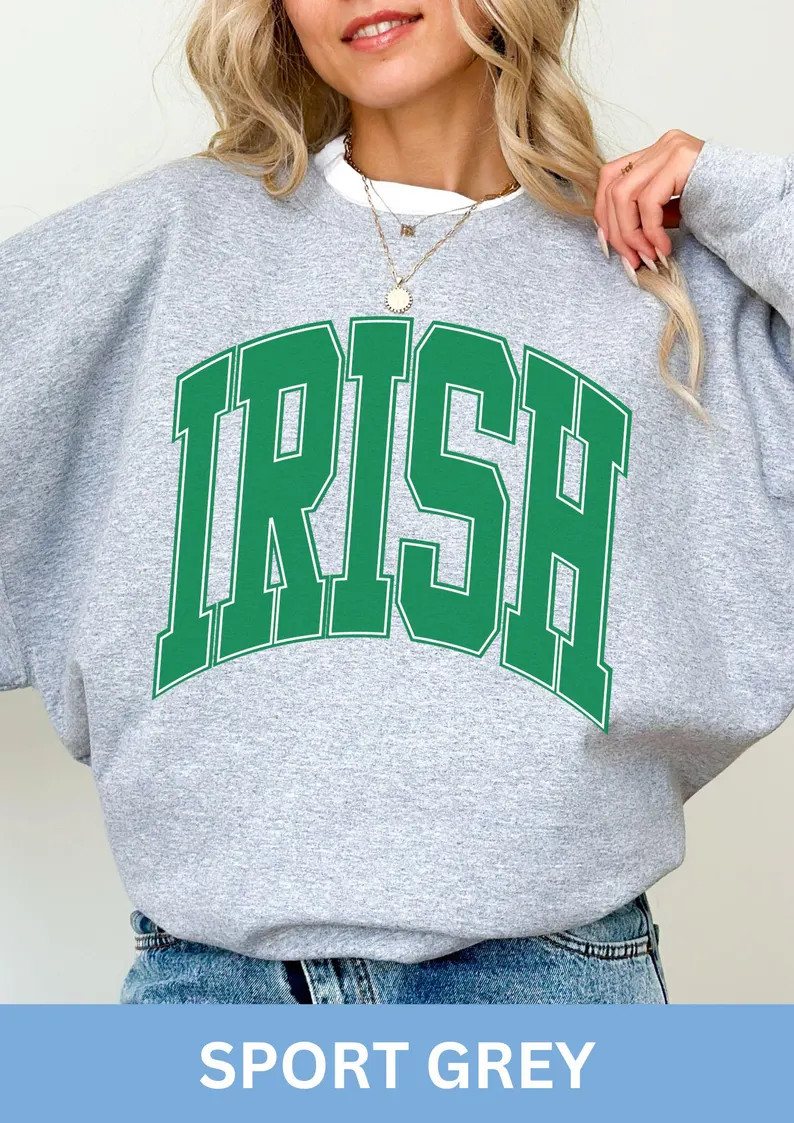 Irish Sweatshirt, St Patricks Day Sweatshirt, Irish Crewneck, St Patricks Day Shirt, Saint Patric... | Etsy (US)