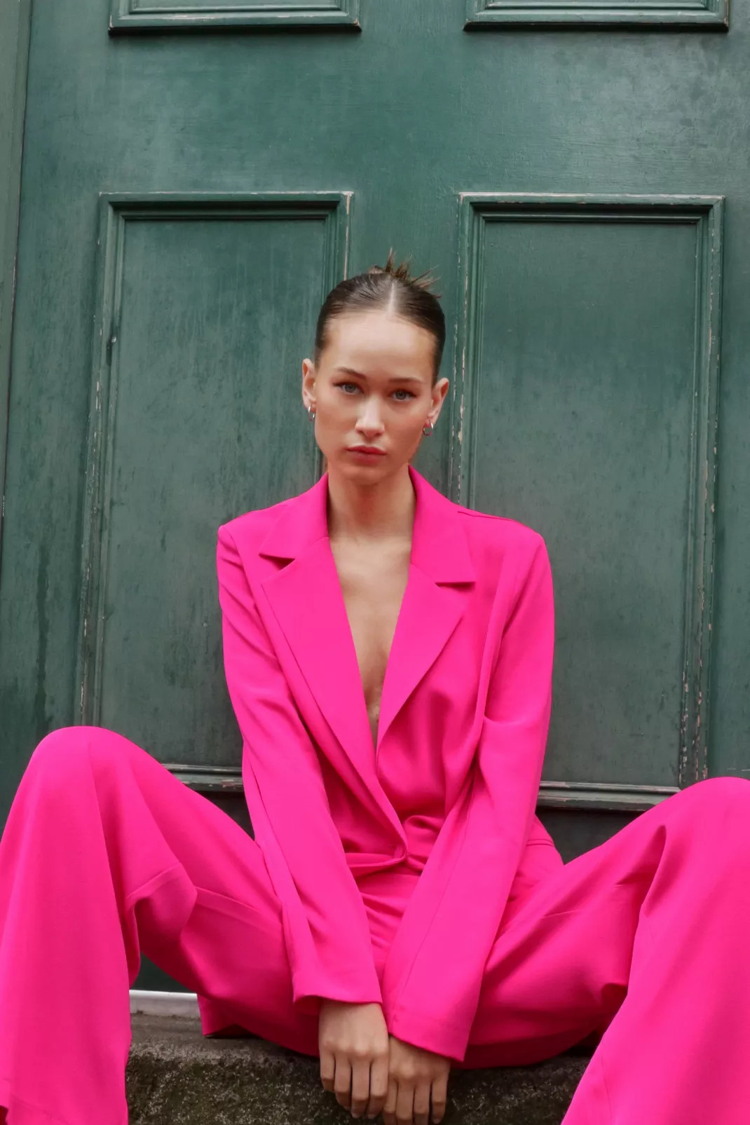 Satin Tailored Single Breasted Blazer | Nasty Gal (US)