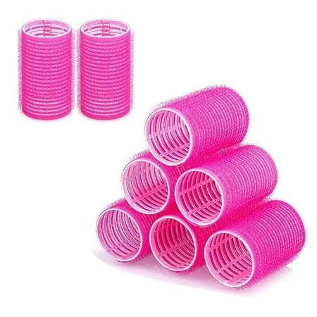 Hair Curlers Rollers, 12 PCS Hair Rollers Hair Curlers Self Grip Holding Rollers for Medium Thick Fine Thin Hair Bangs Volume, 1.73 inch (Random Color) | Walmart (US)