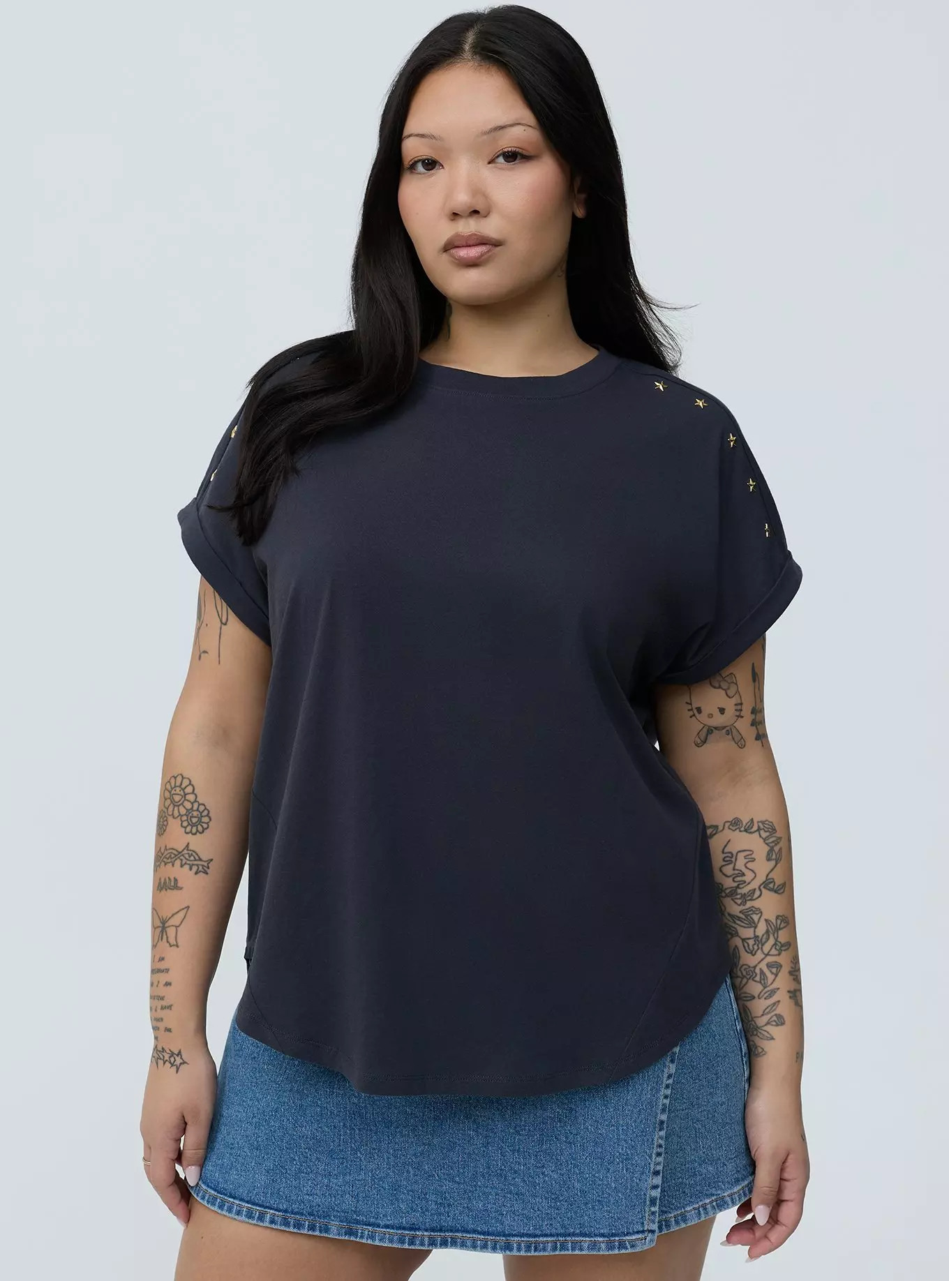 Cotton Jersey Relaxed Dolman Tee | Torrid (US & Canada)