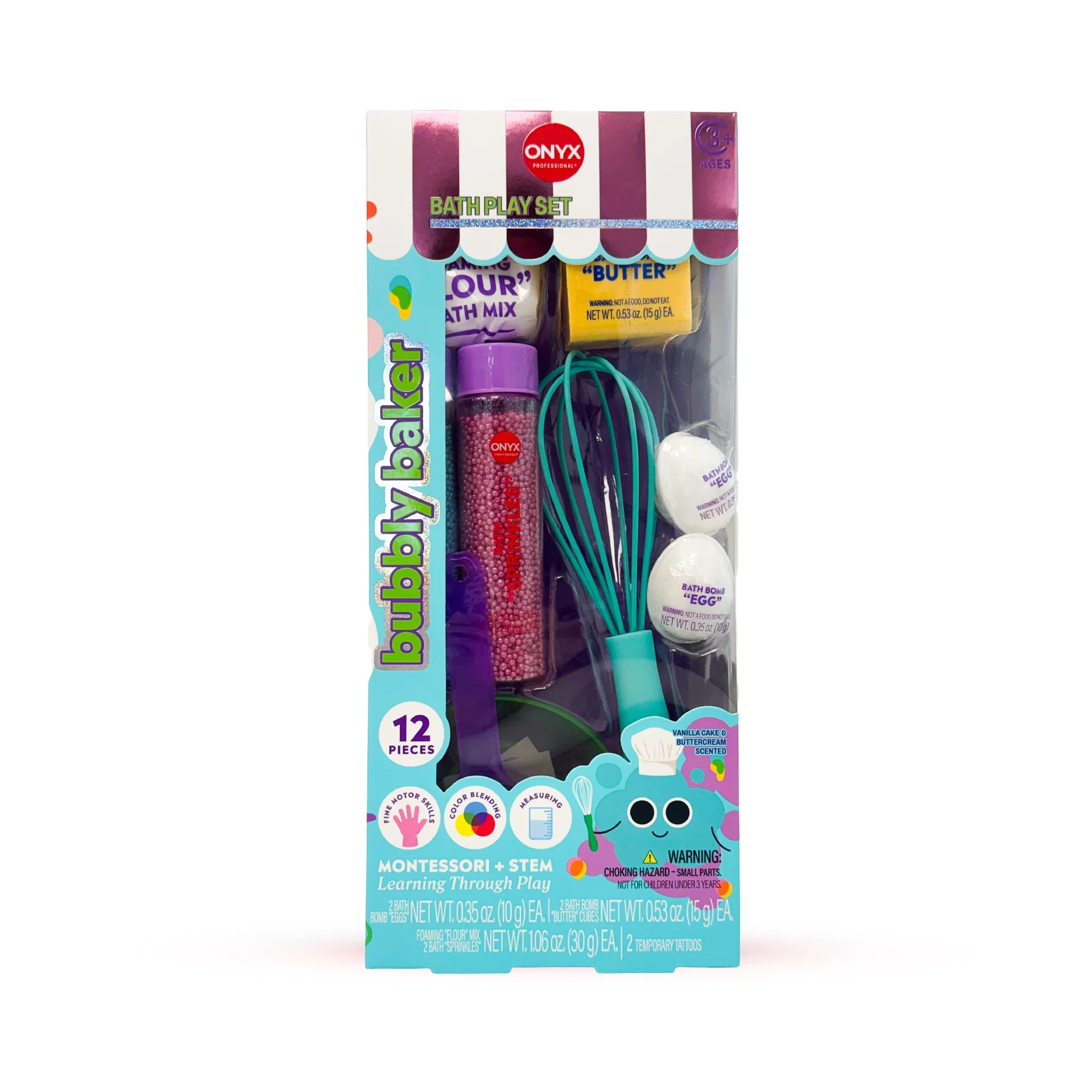 ONYX Professional Bubbly Baker Kids Bath Set, 12 pieces, Toy for Kids Ages 3 and Up | Walmart (US)