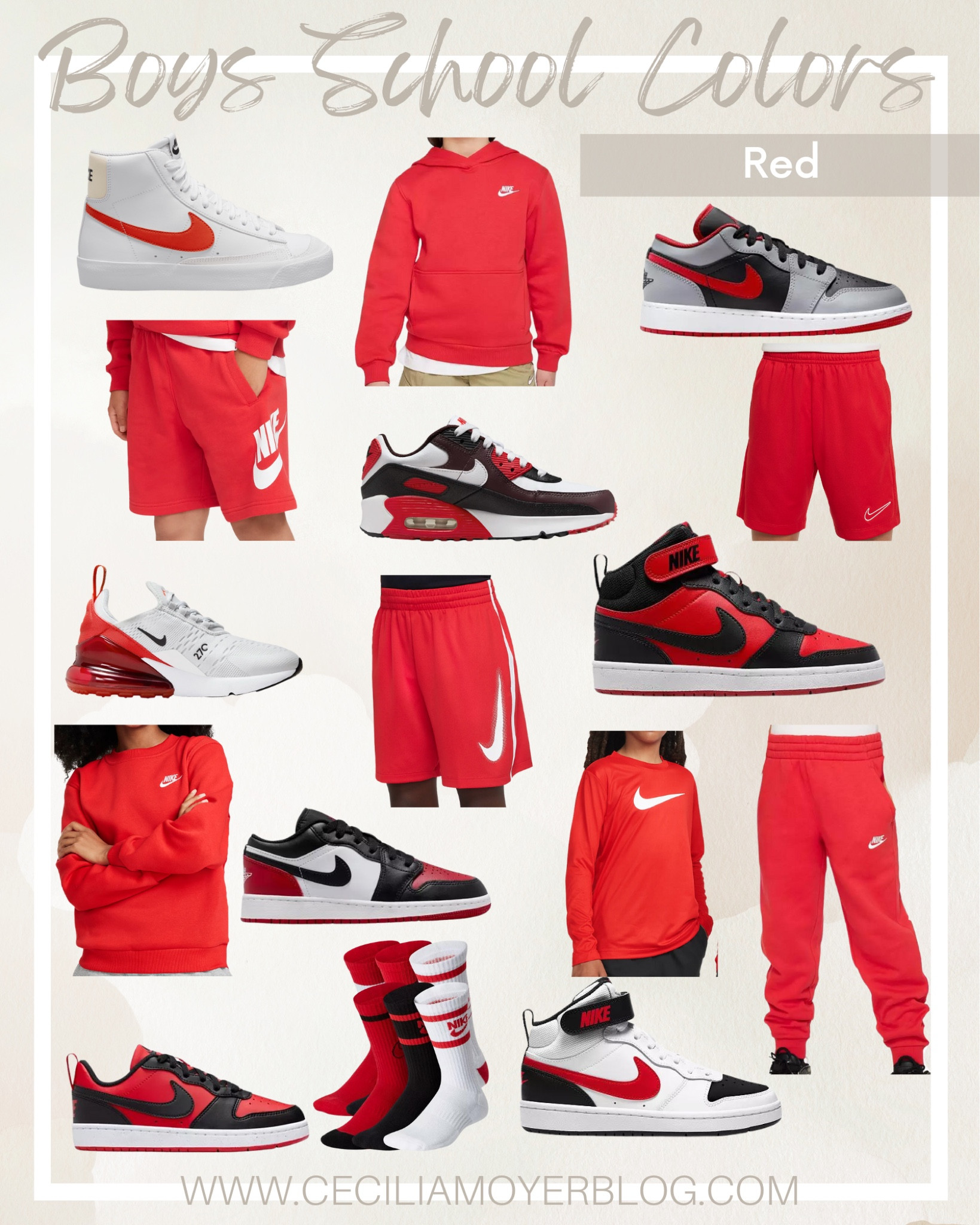 Boys activewear for back to school! Red school colors - Nike - kids activewear - athletic shoes - Nike shoes - Nike Jordans - Nike air max - Nike blazer sneakers 

#LTKSaleAlert #LTKBacktoSchool #LTKKids