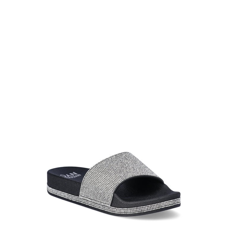 Madden NYC Women’s Bling Fancie Slide Sandals | Walmart (US)