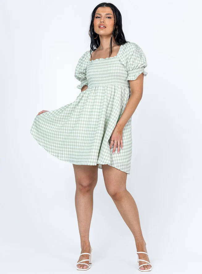 Aiesha Mini Dress Sage | Princess Polly US