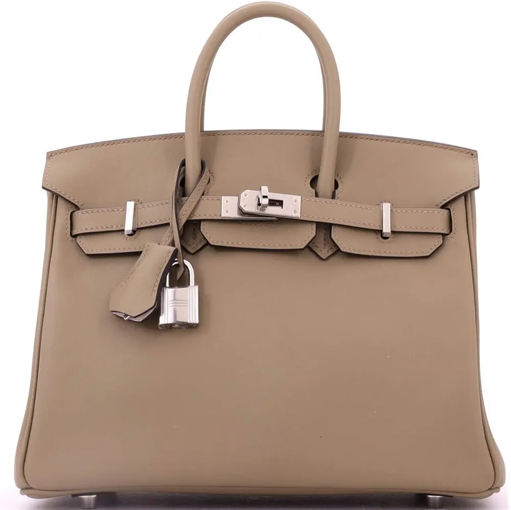 Amazon.com: Hermès, Pre-Loved Birkin Handbag Verso Swift with Palladium Hardware 25, Verso - Bei... | Amazon (US)
