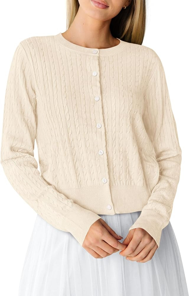 PRETTYGARDEN Women Lightweight Button Up Cardigan Sweaters | Amazon (US)