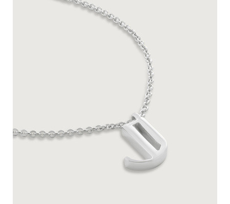 Initial J Necklace Adjustable 41-46cm/16-18' | Monica Vinader (Global)