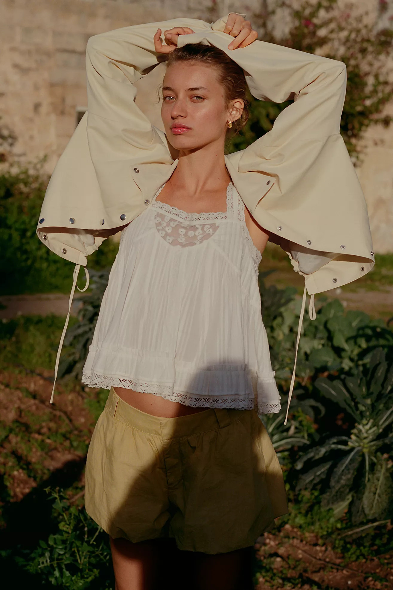 By Anthropologie Cotton Sleeveless Crochet Swing Top | Anthropologie (US)