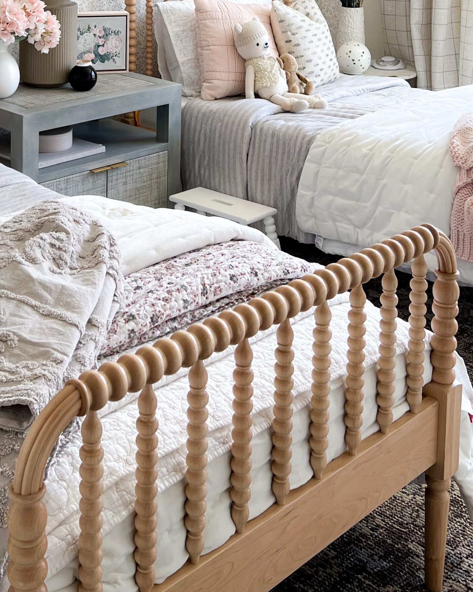 When designing Eleanor’s bedroom I knew I wanted a lot of whimsical, feminine, and dainty patterns to layer with each other. I found this beautiful dove stitched quilt and shams from Target and they’re perfect. Great quality, so adorable, and 20% off right now for Target Circle Week! 

#LTKstyletip #LTKhome #LTKsalealert