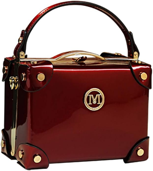 Fashion Women's Top Handle Satchel Handbags Leather Evening Bag Purses Small Hard Square Box Shou... | Amazon (US)