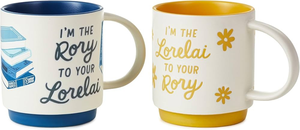 Hallmark Gilmore Girls Mug Set (Lorelai and Rory) Set of 2 Stacking Mugs, Gift for Mother's Day, ... | Amazon (US)