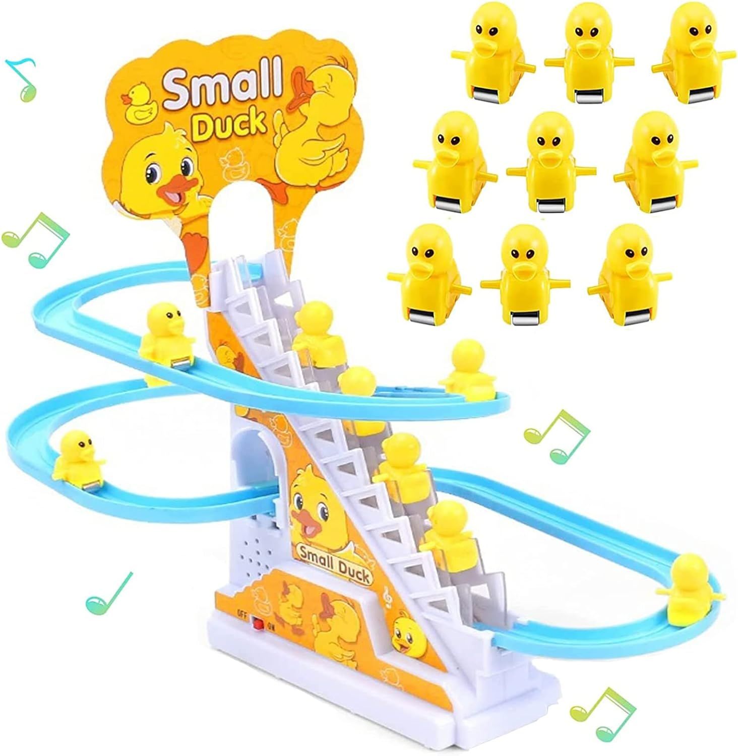 Small Ducks Climbing Toys, Electric Ducks Chasing Race Track Game Set, Playful Roller Coaster Toy... | Amazon (US)