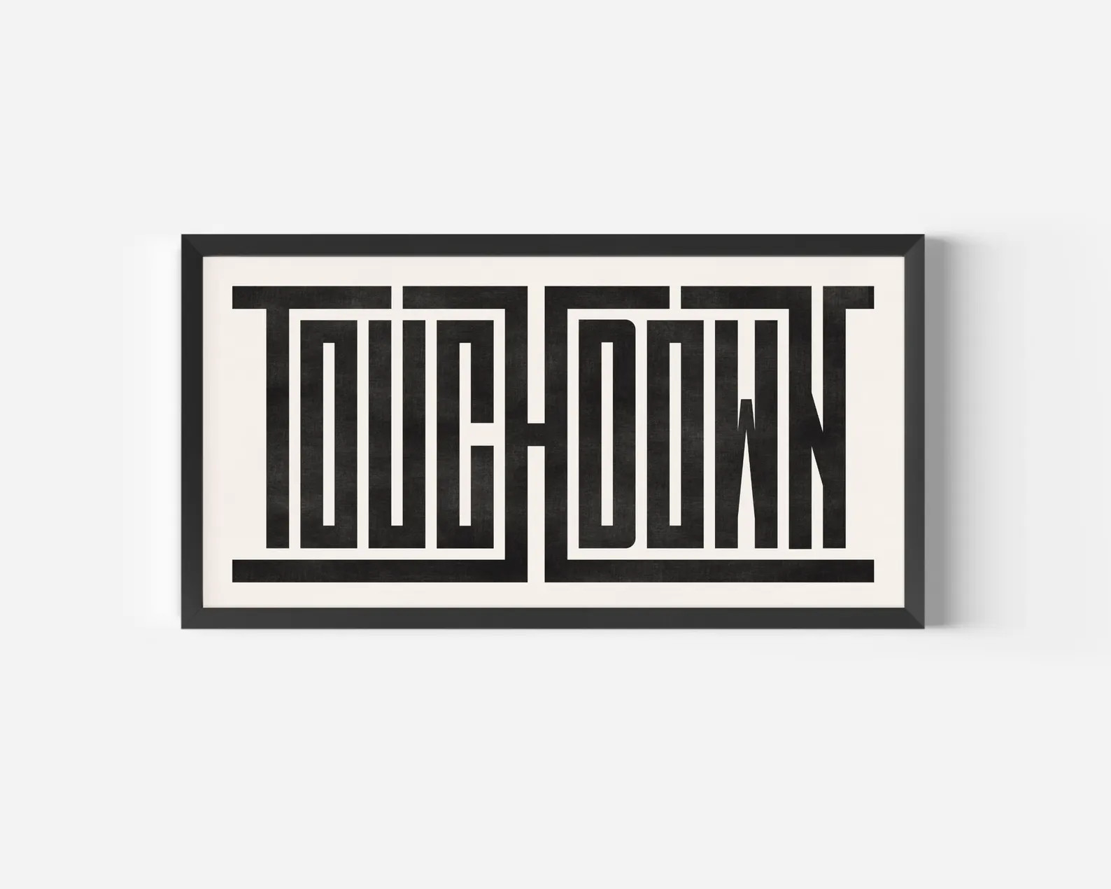 Football Art - "Touchdown" Typography Print - Football Wall Decor, Boys Room Decor, Football Wall... | Etsy (US)