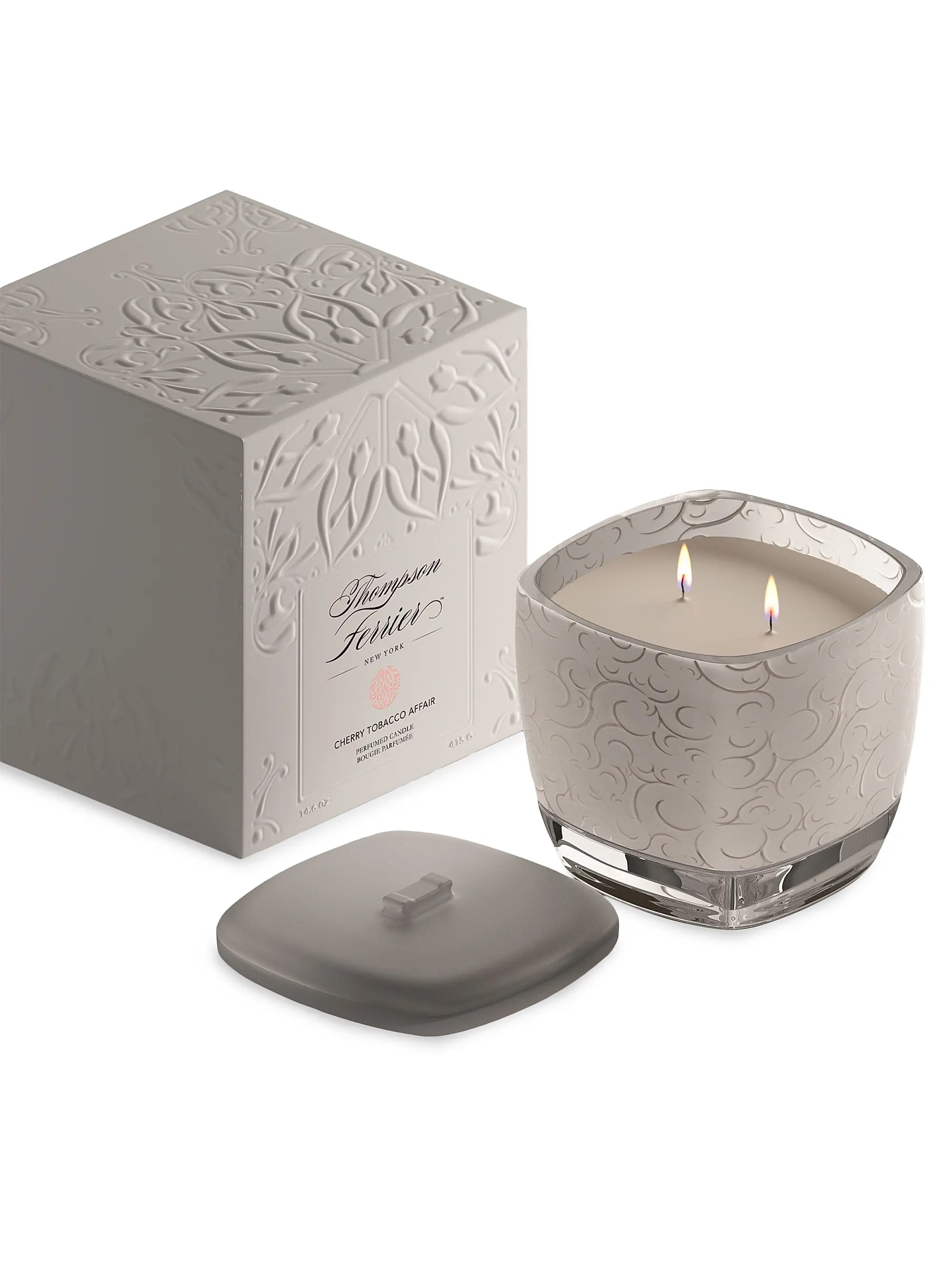 Thompson Ferrier The White Collection Cherry Tobacco Affair Candle | Saks Fifth Avenue | Saks Fifth Avenue