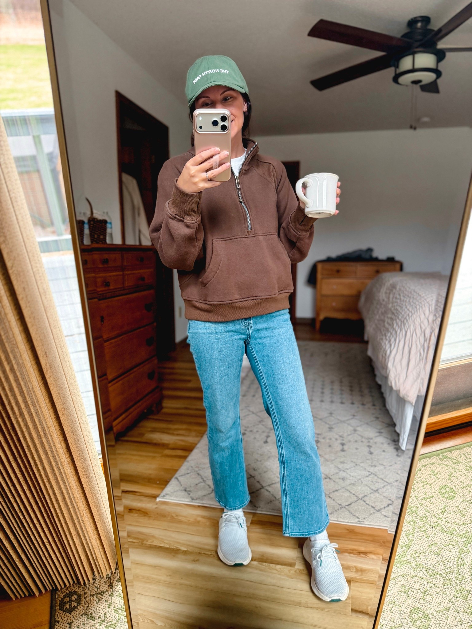 Small in my tee, small in my sweatshirt and 24 in a 26” inseam in my jeans. My sneakers are 6.5 (sold out I think, so also linked similar).

#LTKootd #LTKPetite #LTKgrwm