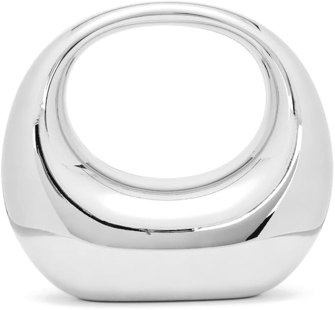 Women Acrylic Clutch Purses,Evening Handbag Metallic Moon Shape Bag for Wedding Cocktail Party | Amazon (US)