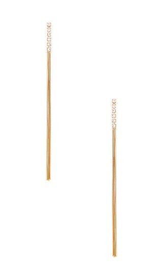 Streamline Dangle Earrings in Clear Crystals | Revolve Clothing (Global)