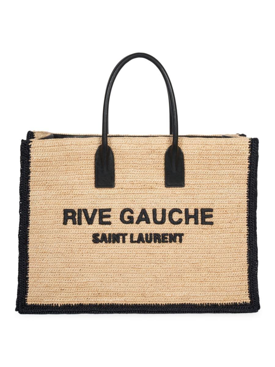 Rive Gauche Raffia Tote | Saks Fifth Avenue