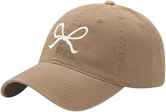 Women Bow Embroidery Baseball Cap Adjustable Outdoor Mom Sun Hat | Amazon (US)