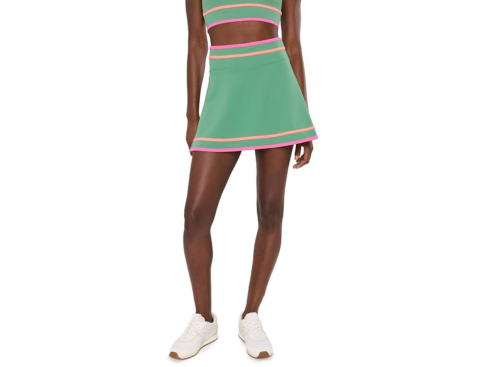 Beach Riot Tamara Skirt Women's Workout Rally Green Color-Block: SM, Lycra/Nylon | Zappos.com