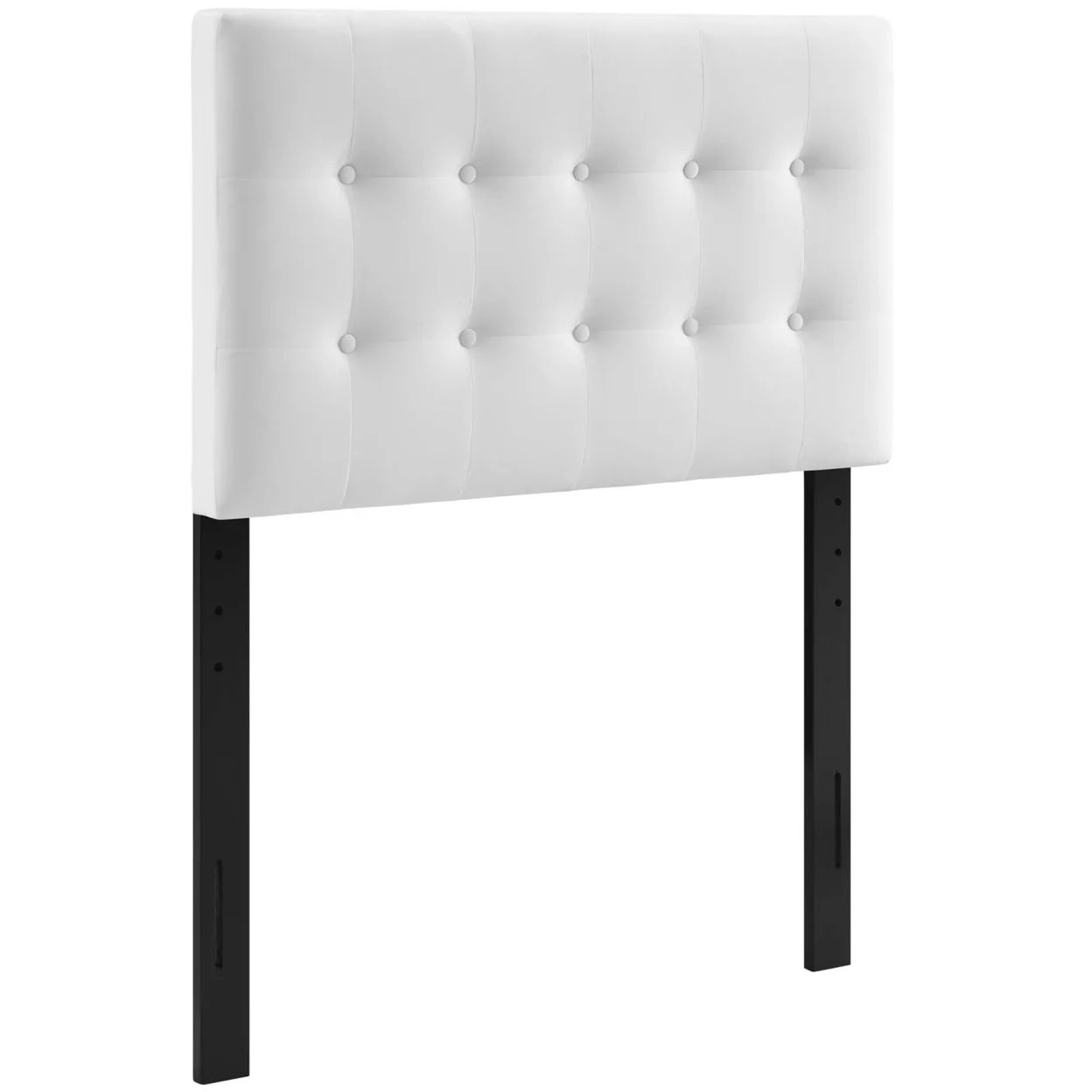 Emily Twin Biscuit Tufted Performance Velvet Headboard,White | Walmart (US)