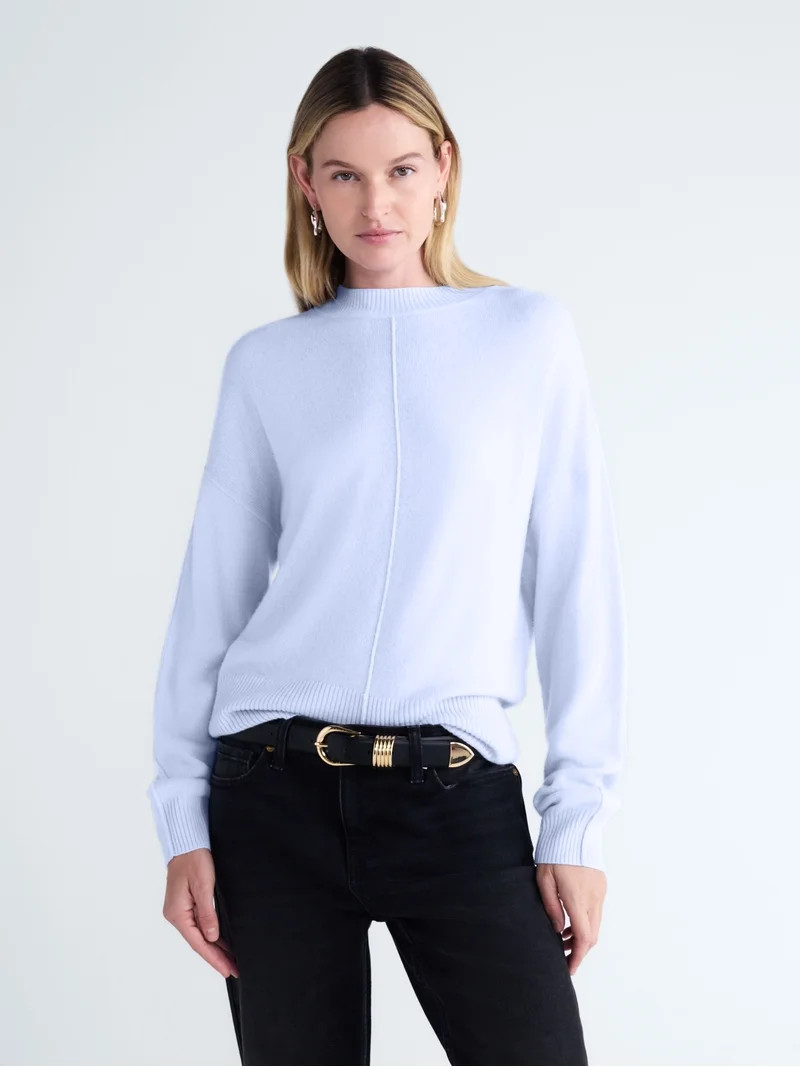 Scoop Women's Cashmere Wedge Sweater, Sizes XS-XXL | Walmart (US)