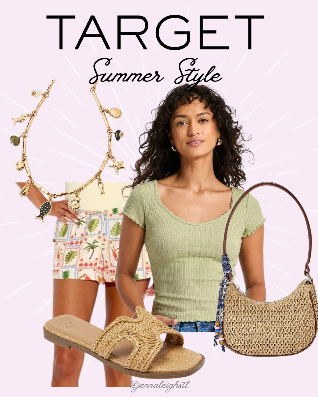Putting together an easy summer look with some really good Target finds. Loving the soft colors, natural textures, and effortless pieces that make this outfit feel casual but still styled. 

 #LTKootd #LTKSeasonal #LTKMidsize