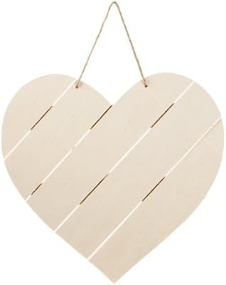 Bulk Buy  Darice DIY Crafts Wood Pallet Decor Large Heart With Jute x 3 Pieces, Natural, 11.75 x ... | Amazon (US)