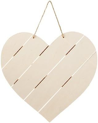 Bulk Buy  Darice DIY Crafts Wood Pallet Decor Large Heart With Jute x 3 Pieces, Natural, 11.75 x ... | Amazon (US)