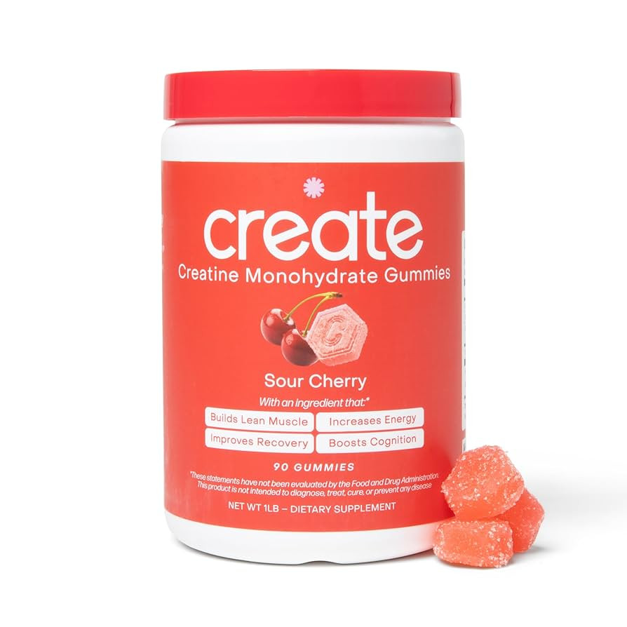 Create Creatine Monohydrate Gummies for Men & Women | 1.5g Creatine per Gummy for Muscle Strength... | Amazon (US)