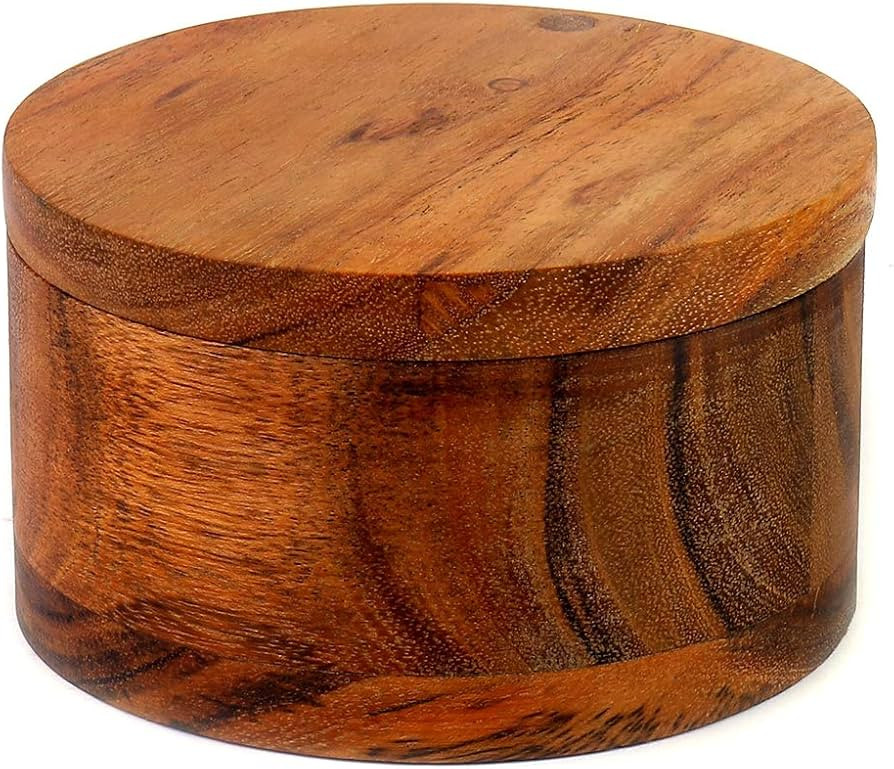 Kaizen Casa Acacia Wood Salt or Spice Box with Swivel Cover perfect for keeping table salt, gourm... | Amazon (US)