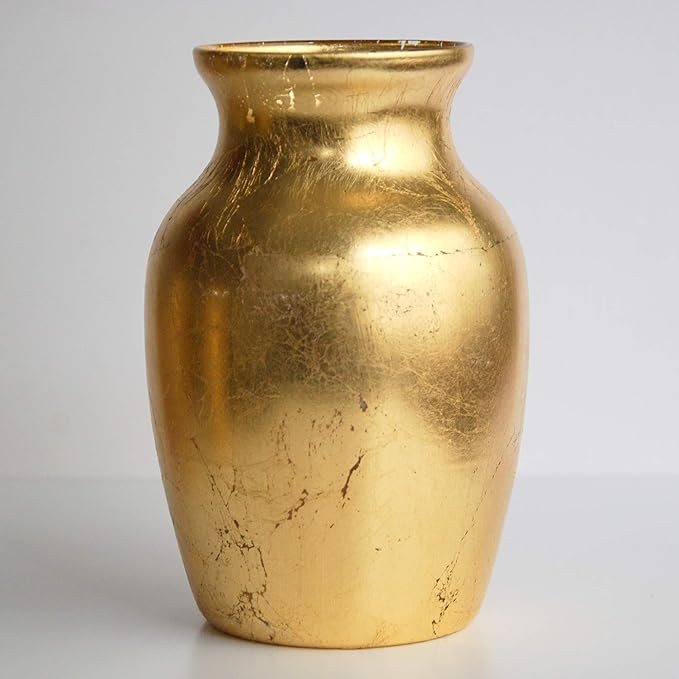 Red Pomegranate Gilt Vase, One Size, Gold | Amazon (US)