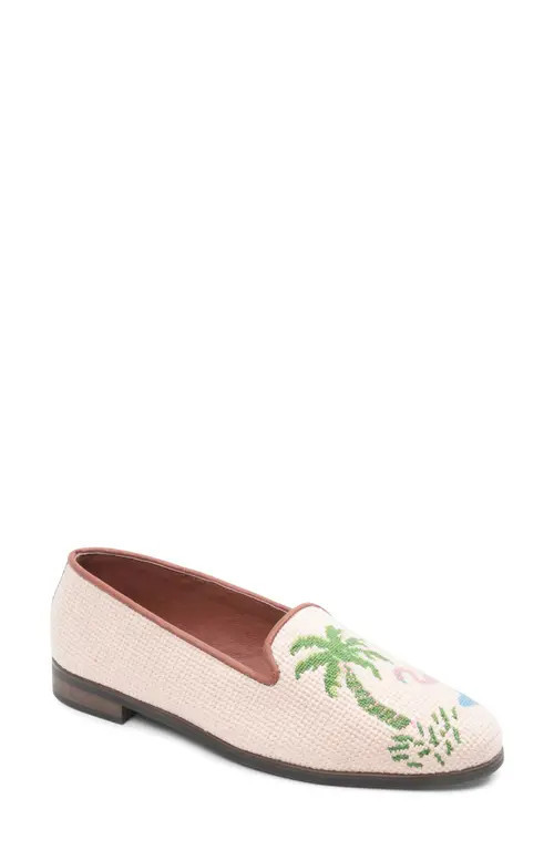 ByPaige Flamingo Needlepoint Loafer in Light Pink at Nordstrom, Size 7.5 | Nordstrom
