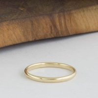 Gold Wedding Band, Ring, Simple Simple Gold Dainty Plain Band | Etsy (US)
