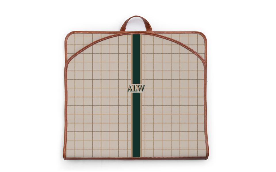 Gatwick Garment Bag - Monogram Stripe | Barrington Gifts