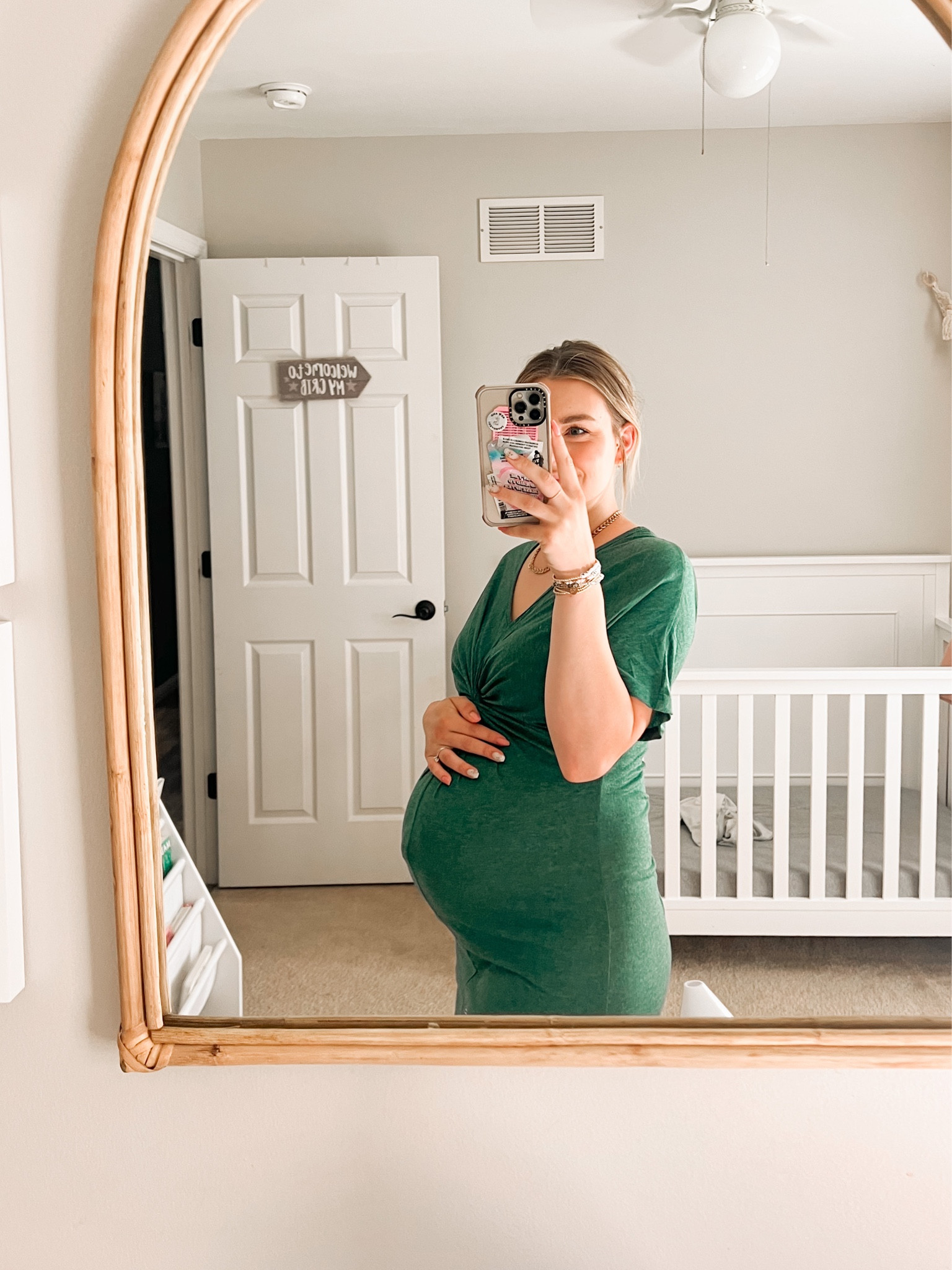 Stretchy cupshe dress for third trimester! *non-maternity!* 

#LTKFind #LTKunder100 #LTKbump