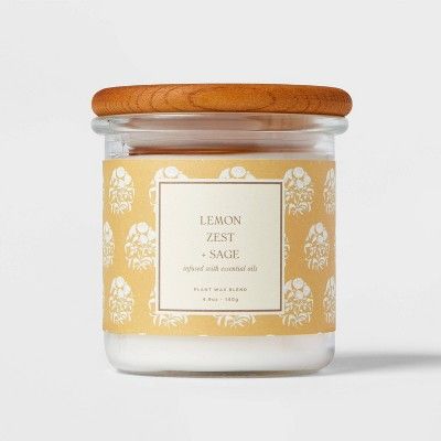 Lidded Jar Candle Lemon Zest & Sage - Threshold™ | Target