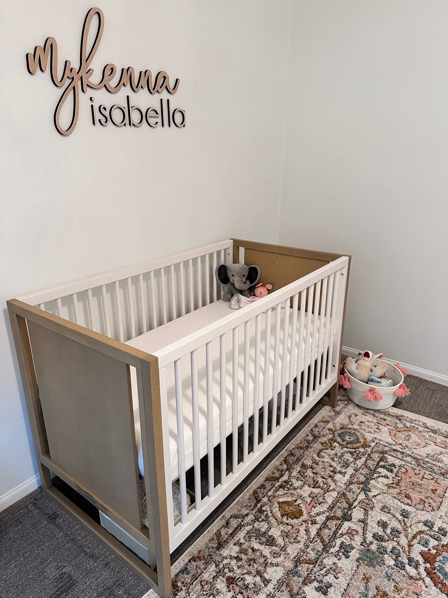 Nursery crib and rug🤎 

#LTKhome #LTKstyletip #LTKbaby