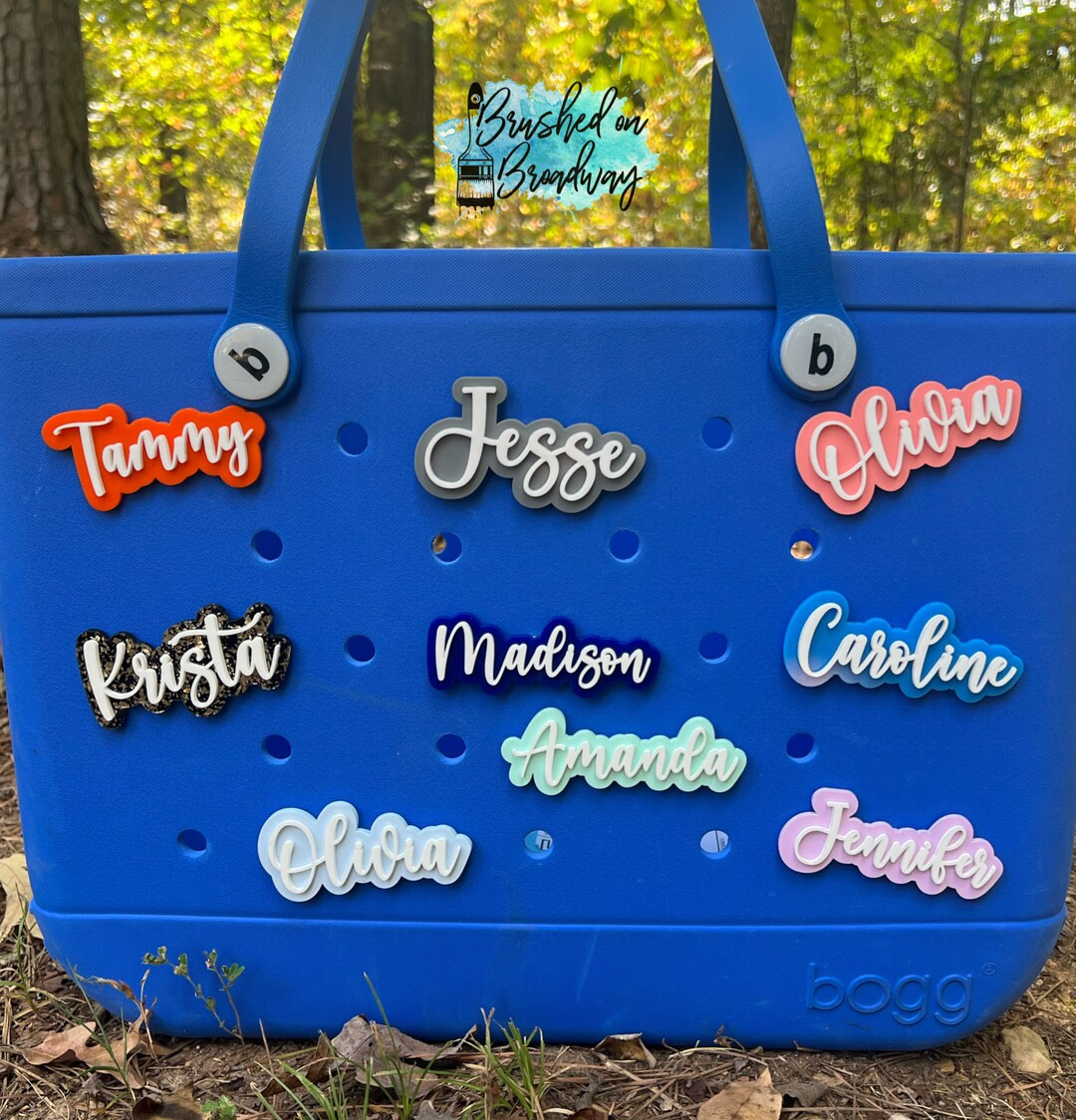 Custom Name BOGG Bag Charm Name BOGG Bag Button Bit Pop in - Etsy | Etsy (US)