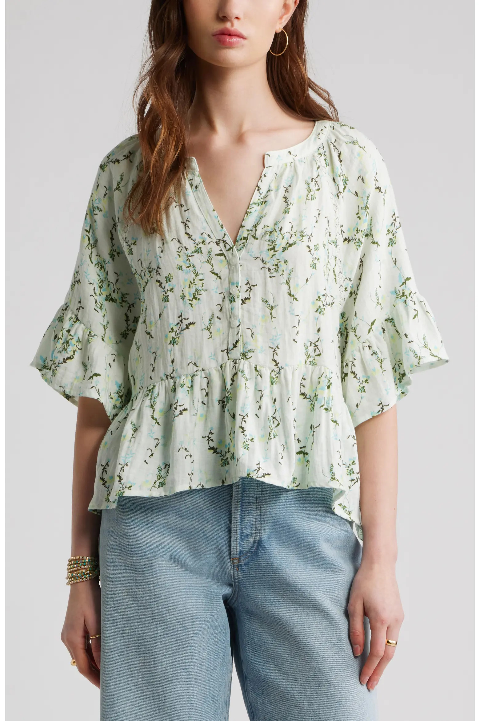 Ruffle Peplum Top (Women) | Nordstrom | Nordstrom