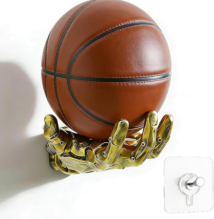 Ball Holder Wall Mount - Mechanical Hand Wall Mounted Basketball Holder,Punk Style Garage Ball St... | Amazon (US)