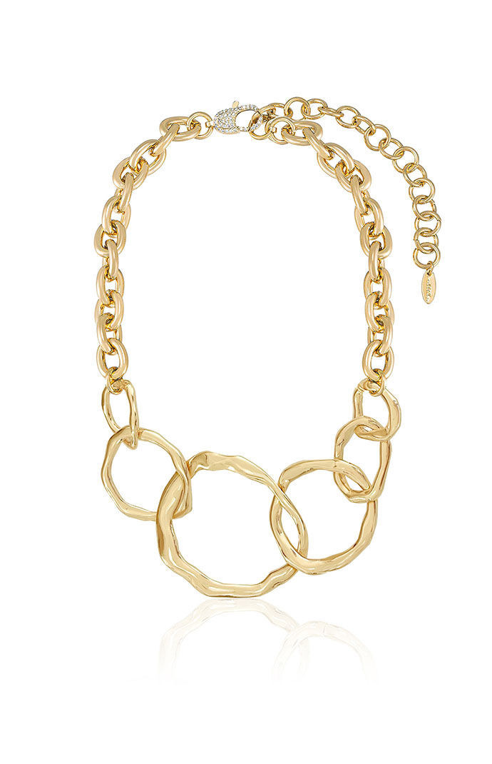 Ettika Interlocking Chain Necklace in Gold | PacSun
