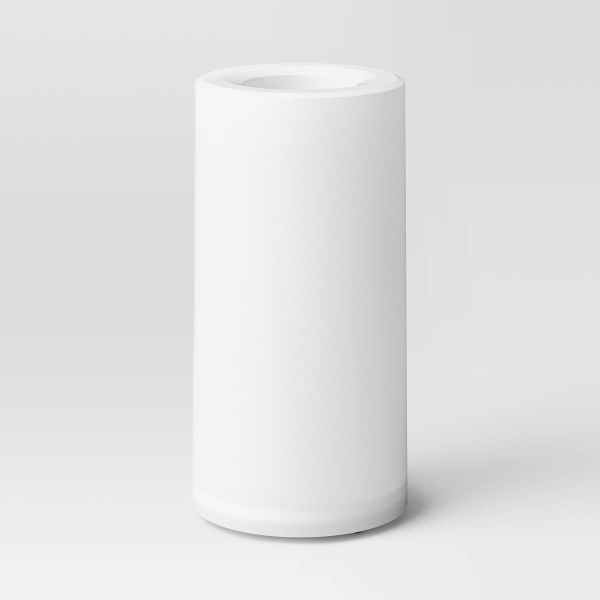 6"x3" AA Plastic LED Medium Flameless Pillar Candle with Timer White - Threshold™ | Target