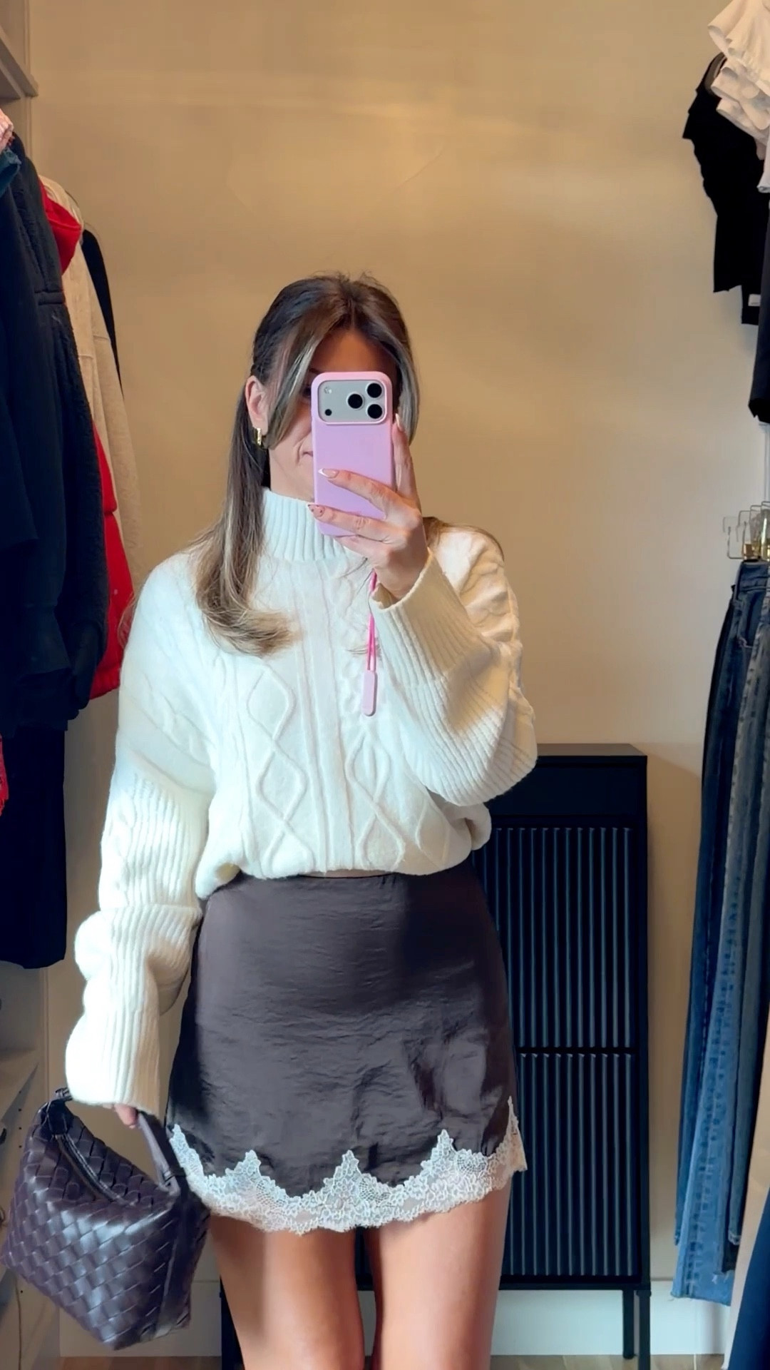 Brown satin lace detail skort with cable knit cream sweater and boots

Vici code: emerson30
Electric picks code: emerson20

Wearing xs skort and small top

Date night 
Workwear
Casual
Everyday
Skort
Sweater look
Boots

#LTKgrwm #LTKSeasonal #LTKootd