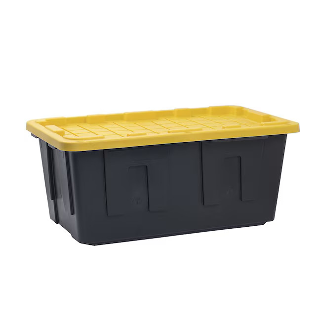 Project Source Commander X-large 40 -Gallons ( 160 -Quarts ) Black and Yellow Heavy Duty Stackabl... | Lowe's