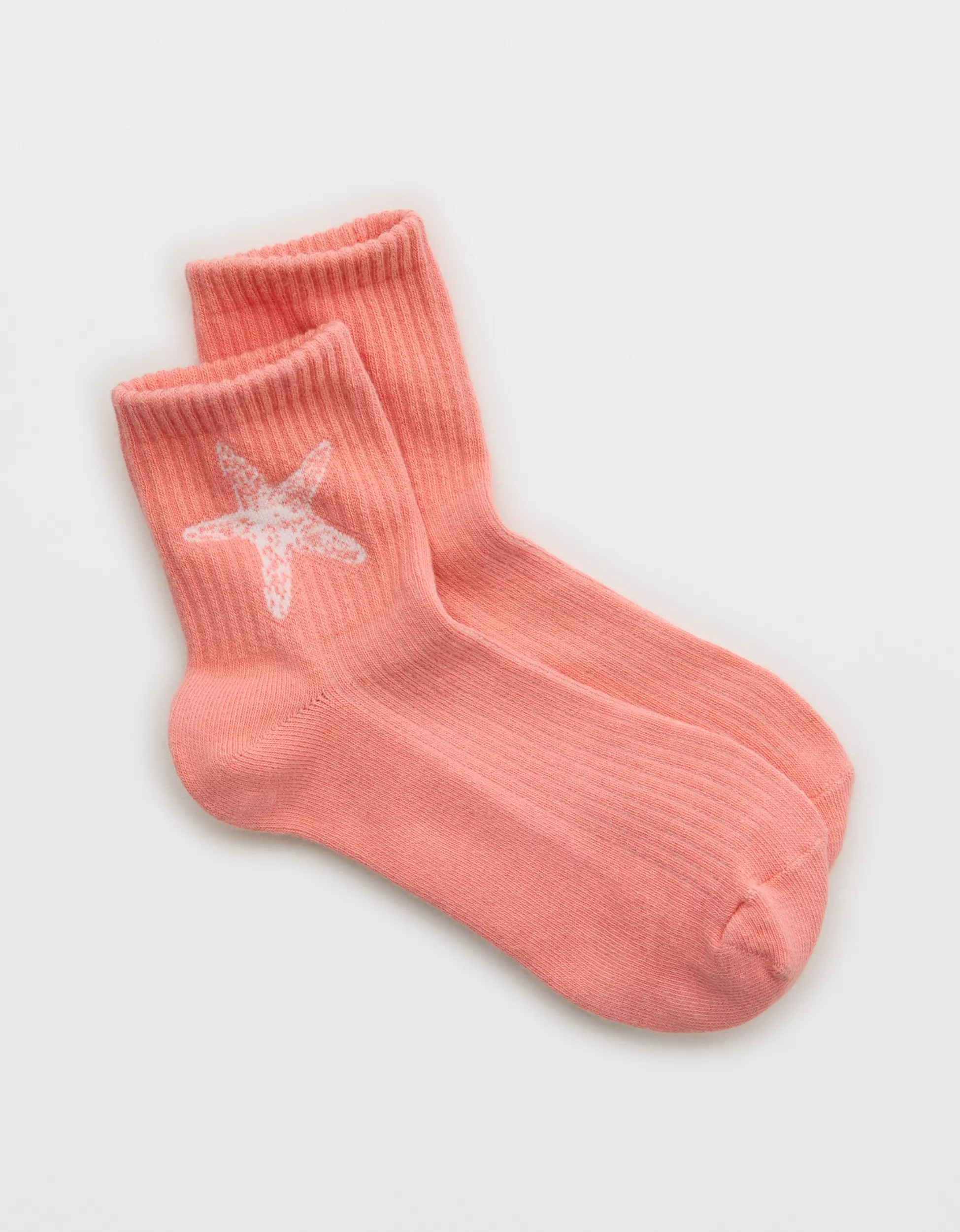 Aerie Ribbed Cotton Quarter Socks | Aerie