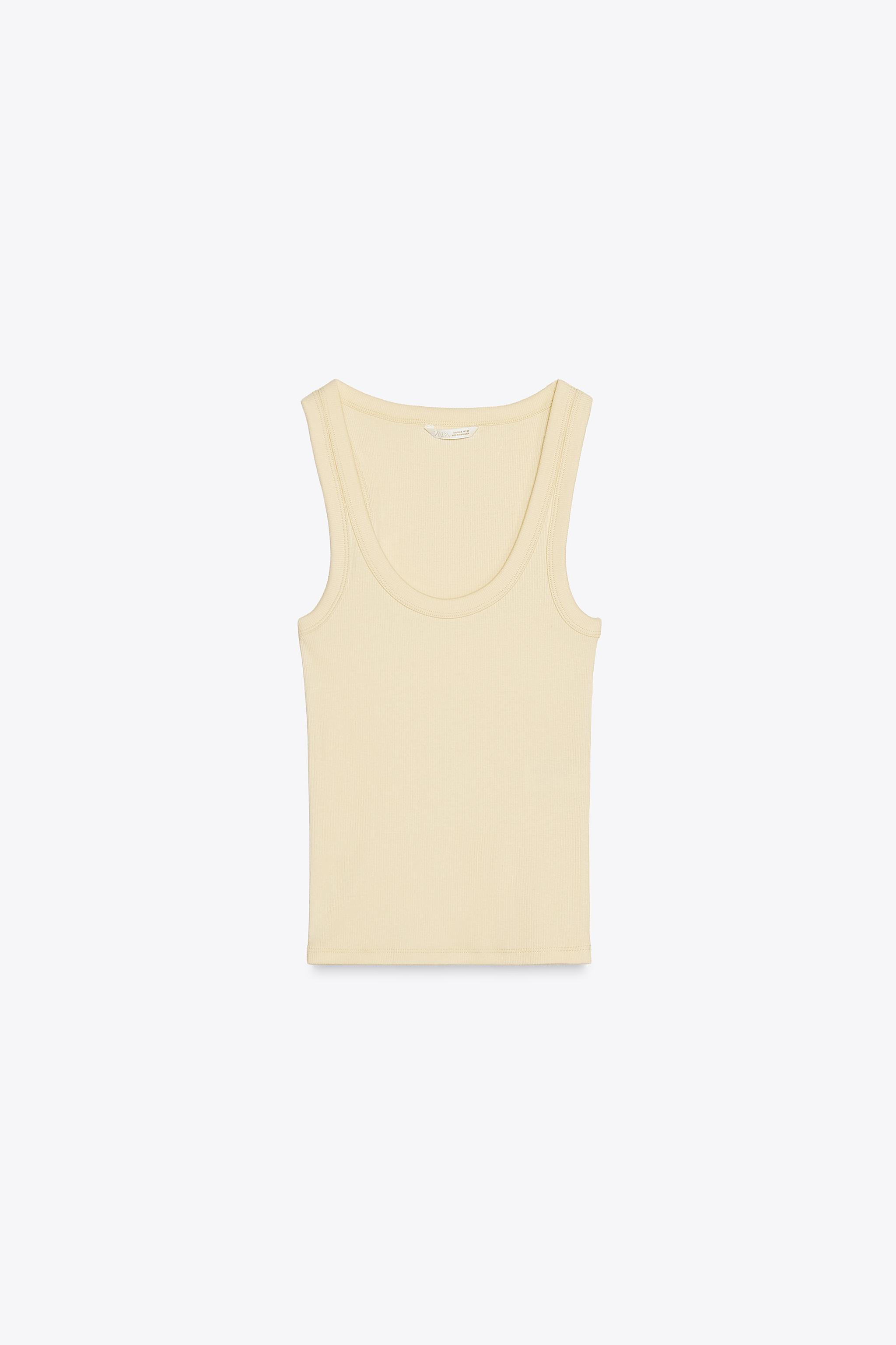 RIBBED STRAPPY TOP | Zara UK