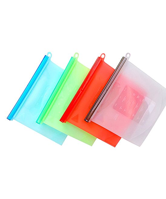 Heavens Kitchen Food Storage Containers 4 - Reusable Silicone Food Storage Bag - Set of Four | Zulily