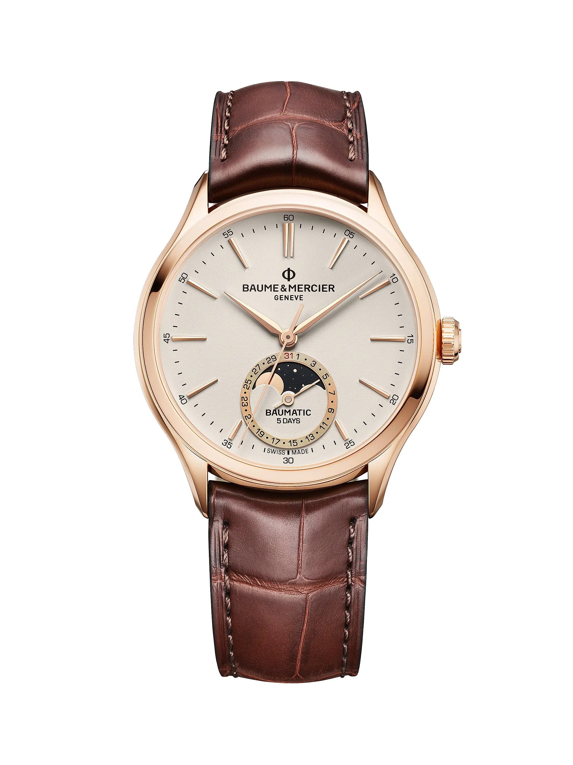 Clifton 10736 Rose-Goldtone Stainless Steel & Leather Strap Watch/39MM | Saks Fifth Avenue